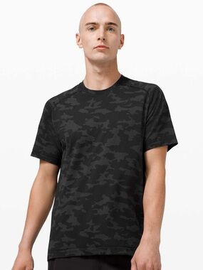 Lululemon Metal Vent Tech Training Shirt XL Heritage Camo Asphalt Grey Black